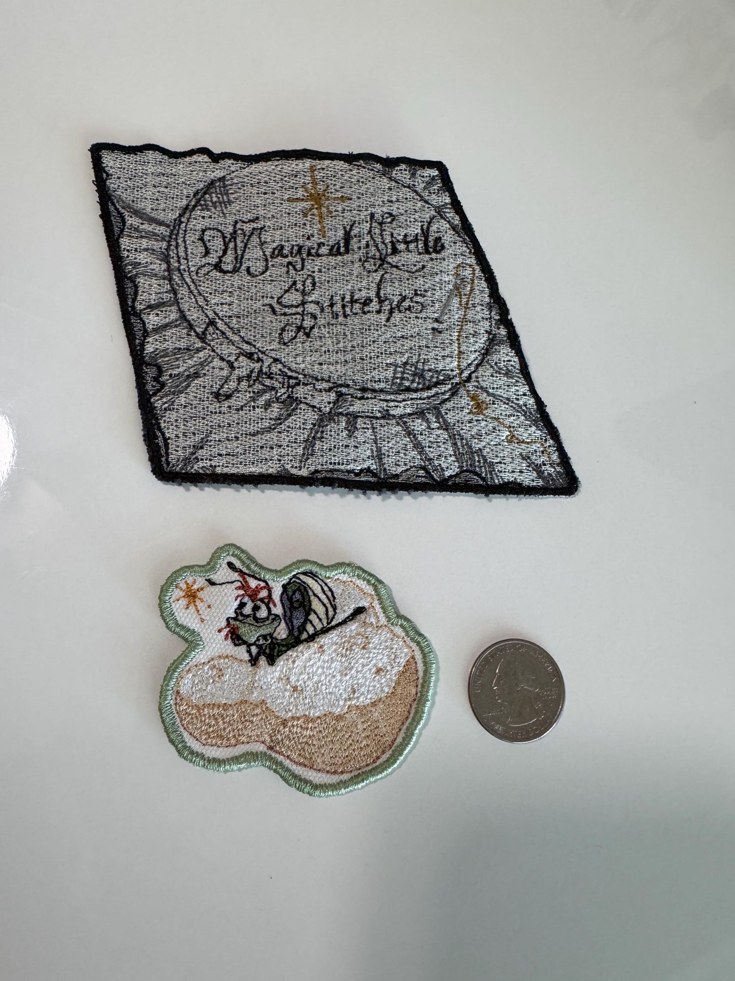 Raymond on a  Beignet Iron On Patch: Princess and the Frog Inspired
