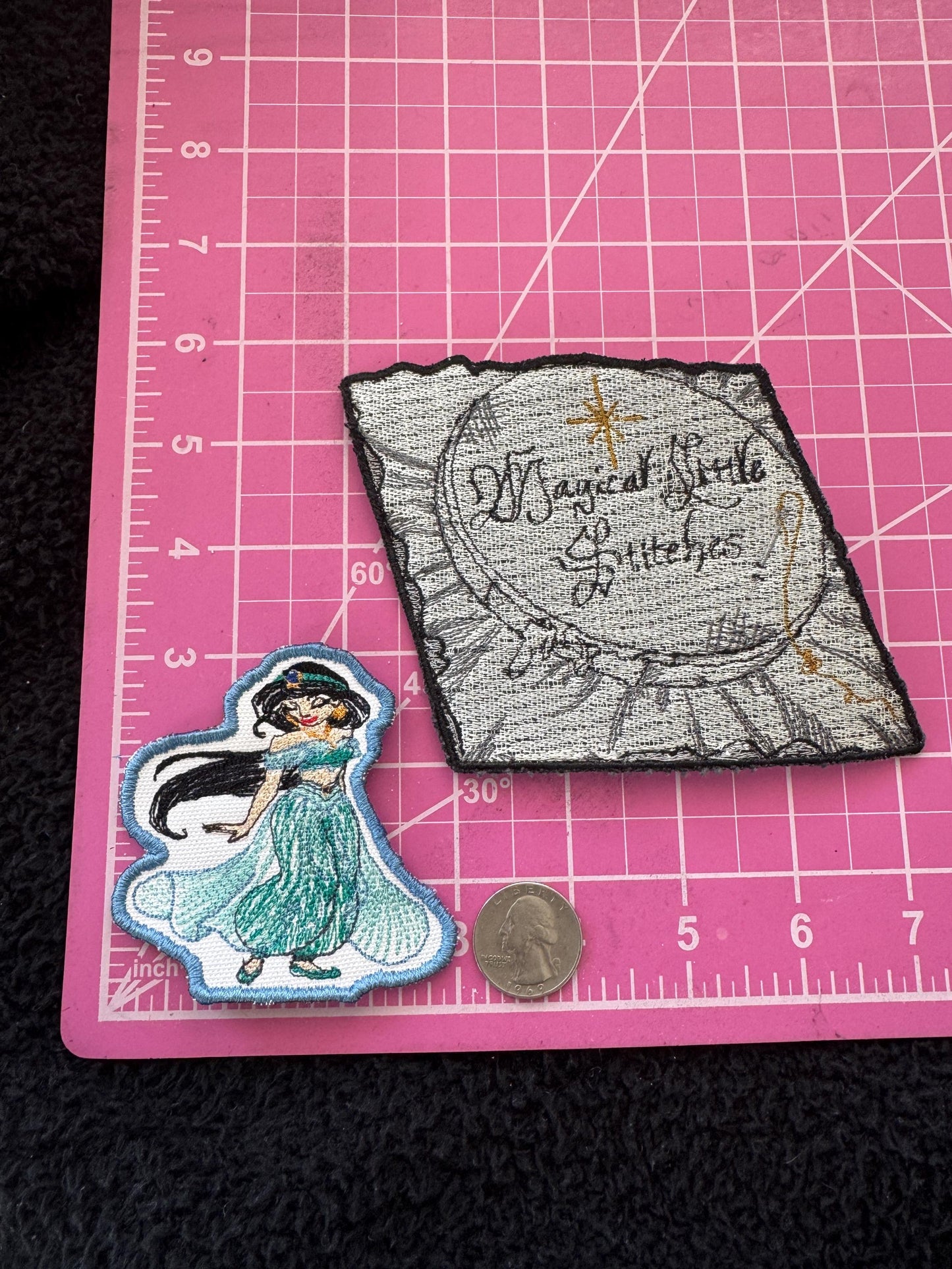 Princess Jasmine and Aladdin Embroidered Iron On Patches