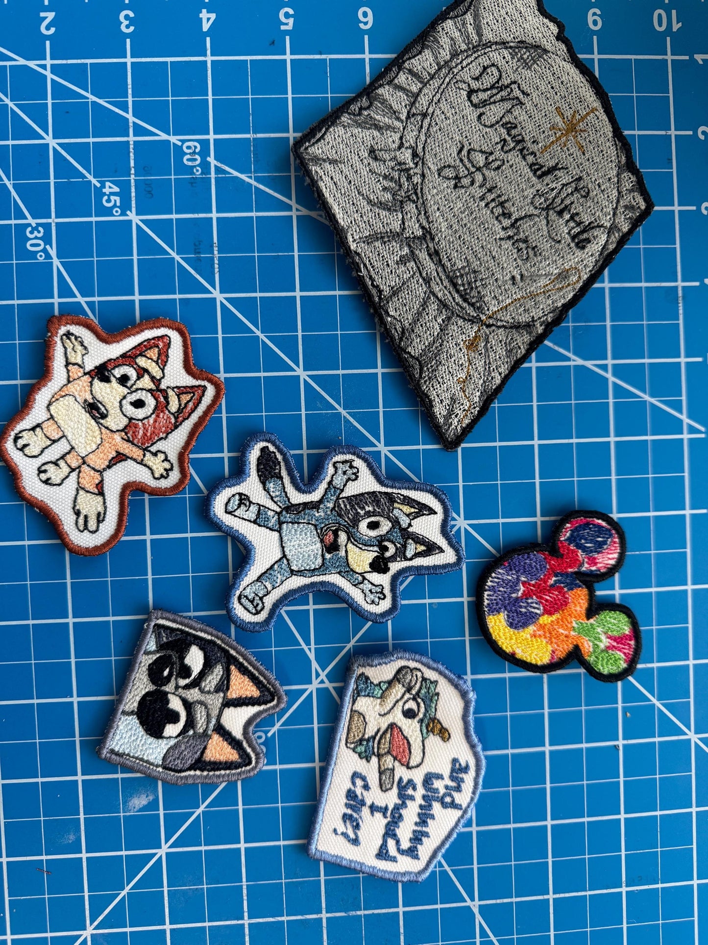 Unicorse Puppet Embroidered Iron-On Patch: Bluey Inspired