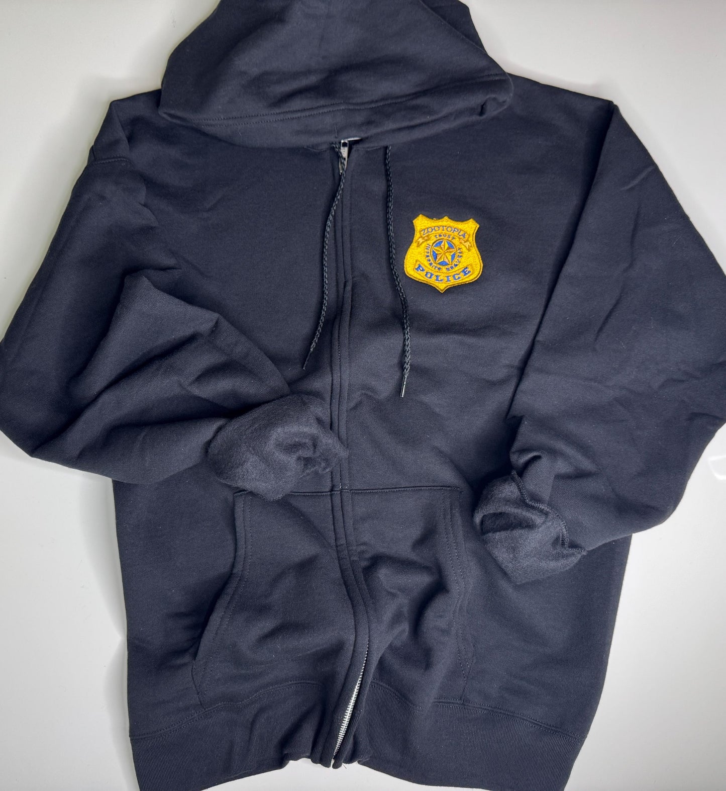 Embroidered ZPD Hoodie: Zootopia Police Department Zip-Up