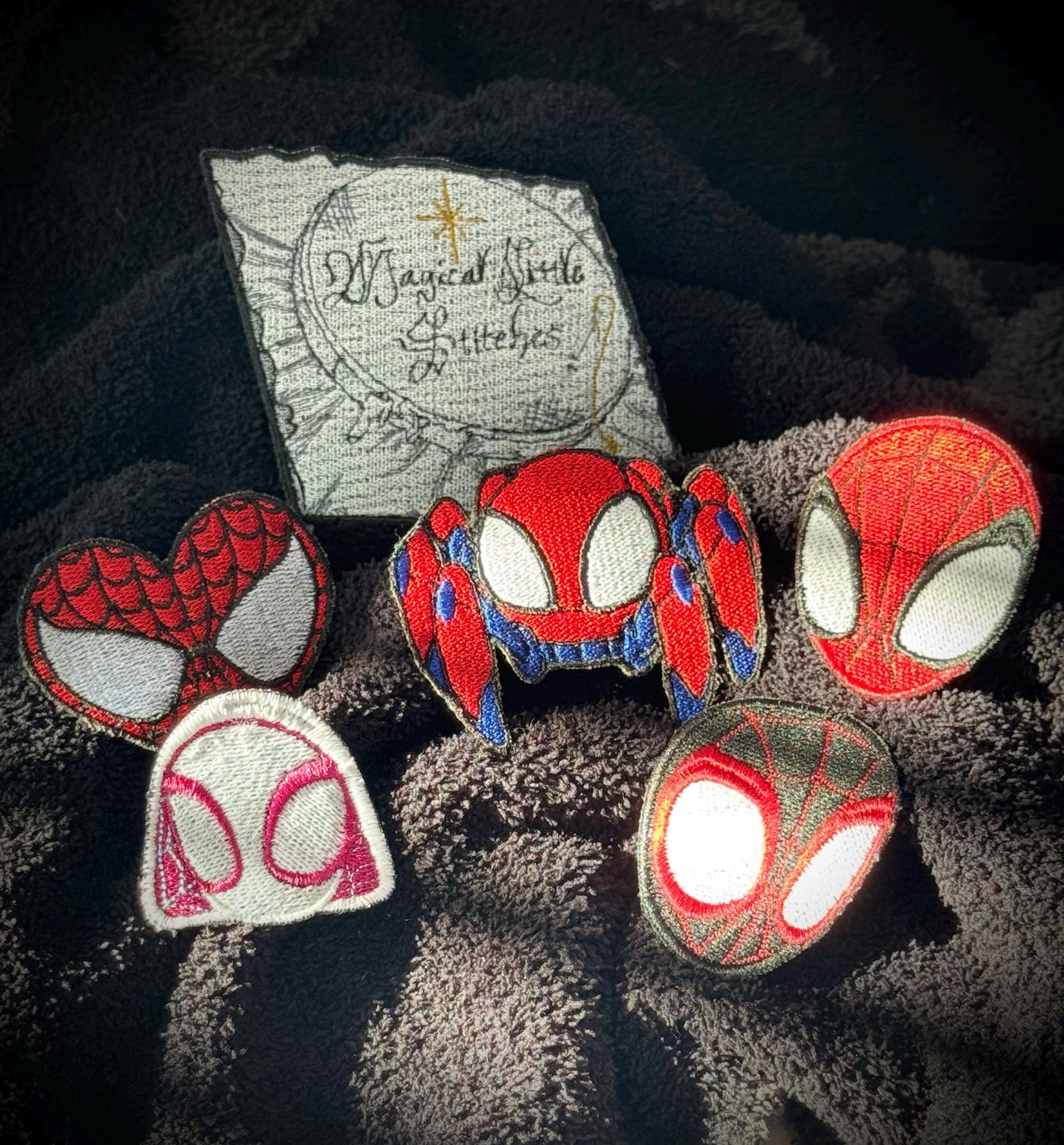 Trace E Robot Spider inspired  Embroidered Iron-On Patch