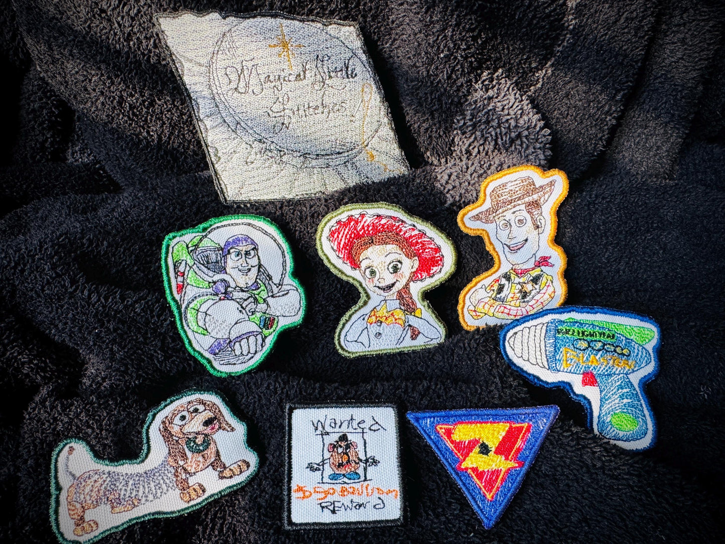 Woody inspired  Embroidered Iron-On Patch: Toy Story Sketch Style