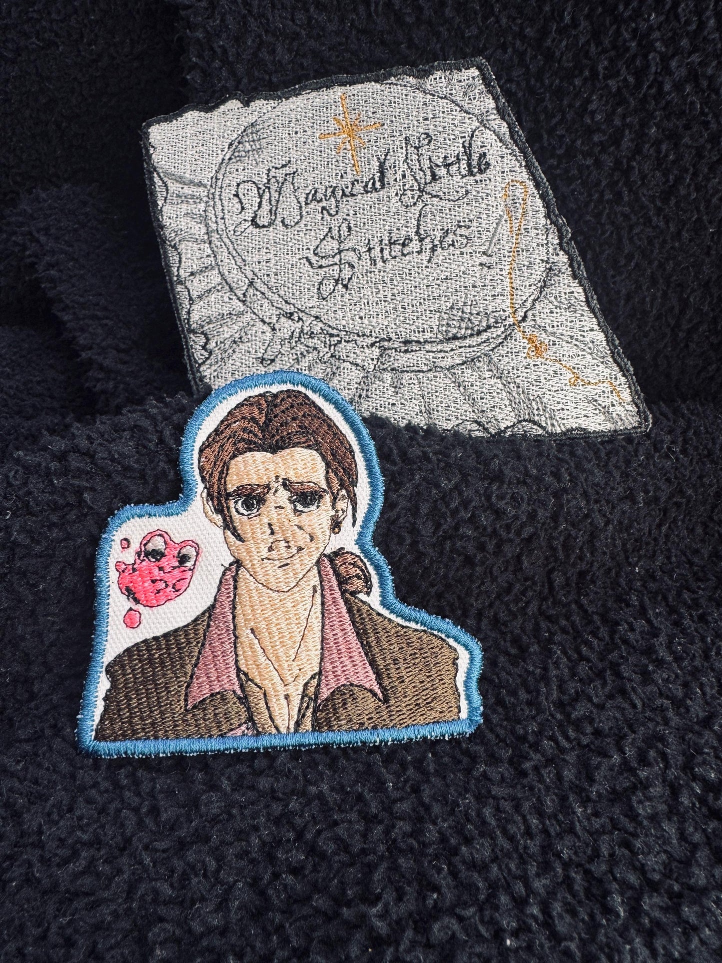 Jim Hawkins and morph  inspired Embroidered Patch: Treasure Planet Sketched Iron-On Patch