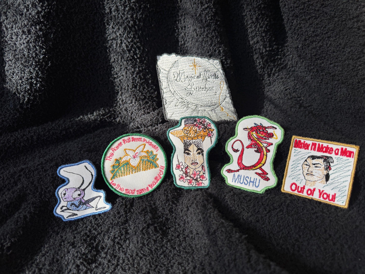Cri-Kee inspired  Embroidered Iron-On Patch: Mulan Inspired