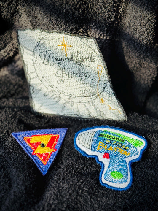 AstroBlasters  Inspired Embroidered Patch: Astro Blaster and Target