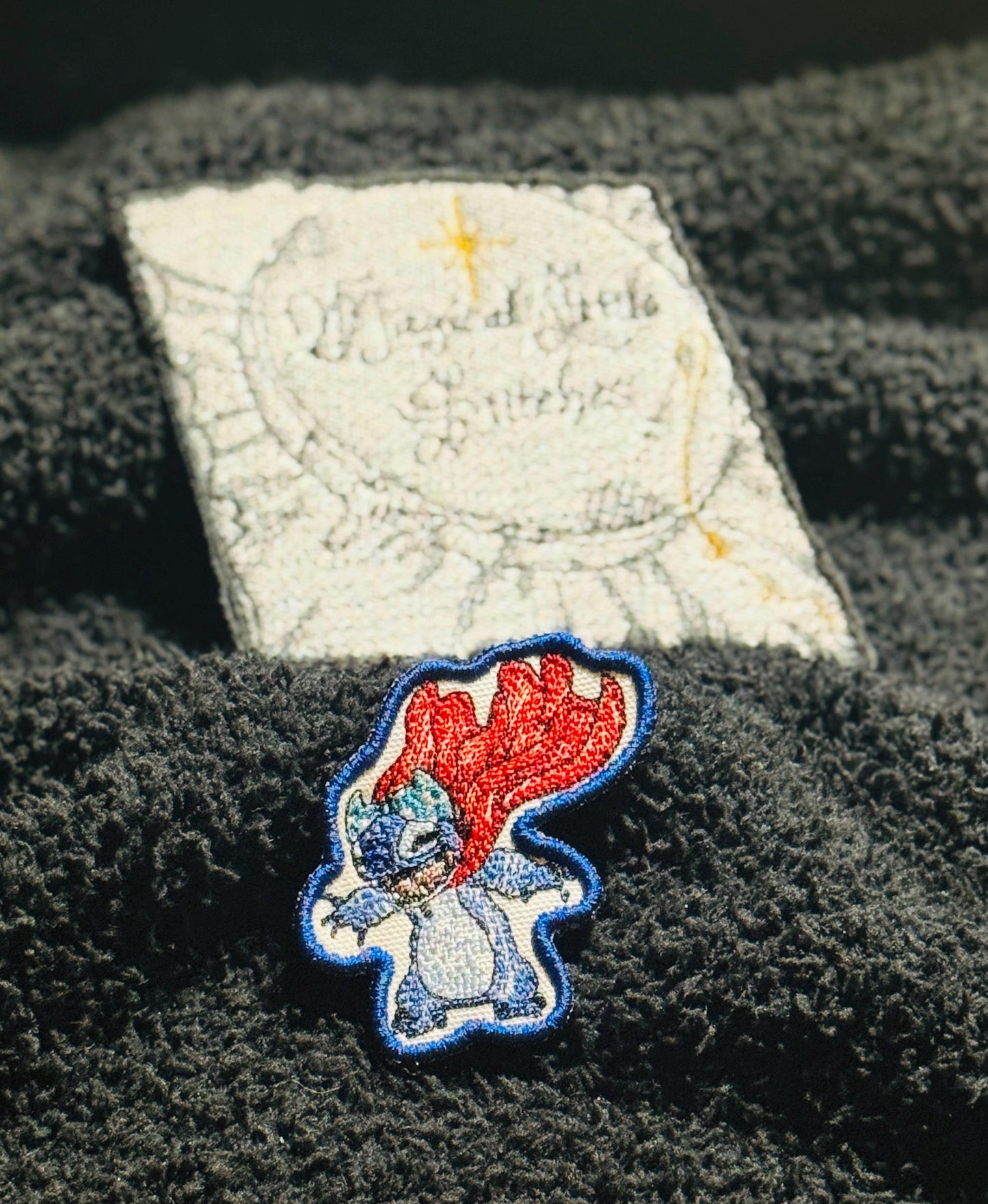 Stitch Inspired Embroidered Iron-On Patch