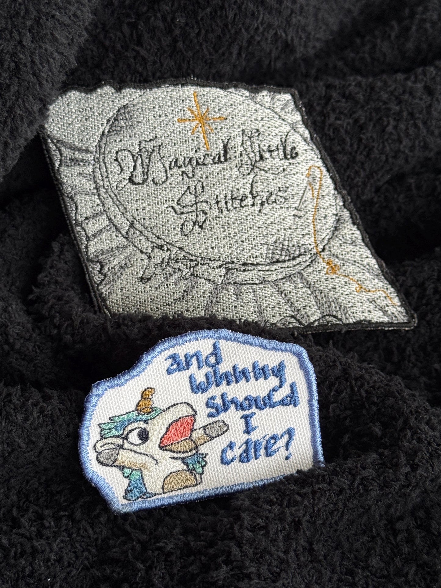 Unicorse Puppet Embroidered Iron-On Patch: Bluey Inspired