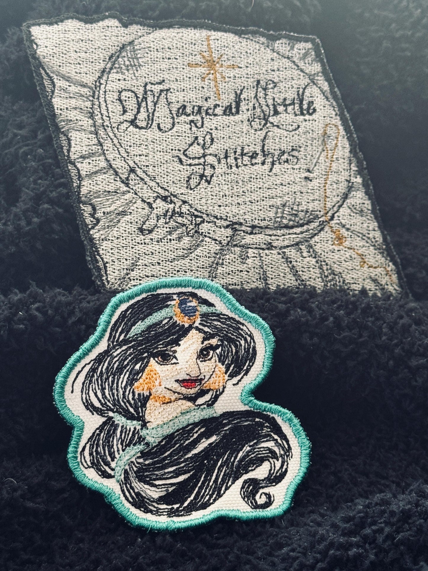 Princess Jasmine and Aladdin Embroidered Iron On Patches