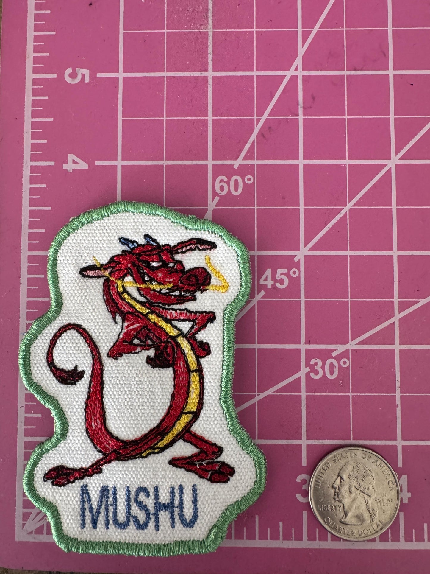 Mushu inspired  Embroidered Iron-On Patch: Mulan Inspired