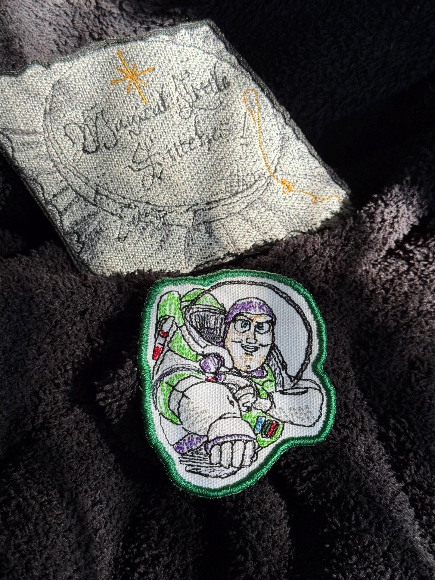 Buzz Lightyear inspired  Iron On Patch: Toy Story Sketch Style Embroidered Applique