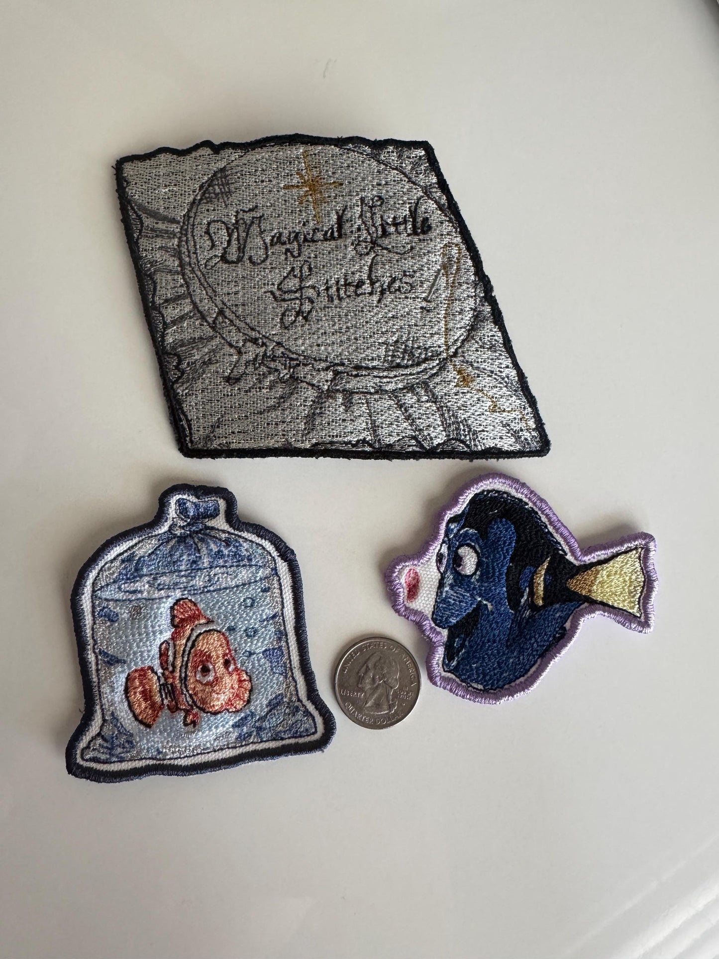 Sketch style Nemo iron on patch, iron on patch, embroidered patch, patches for jackets, Disney patch, patches for hats, patches for bags
