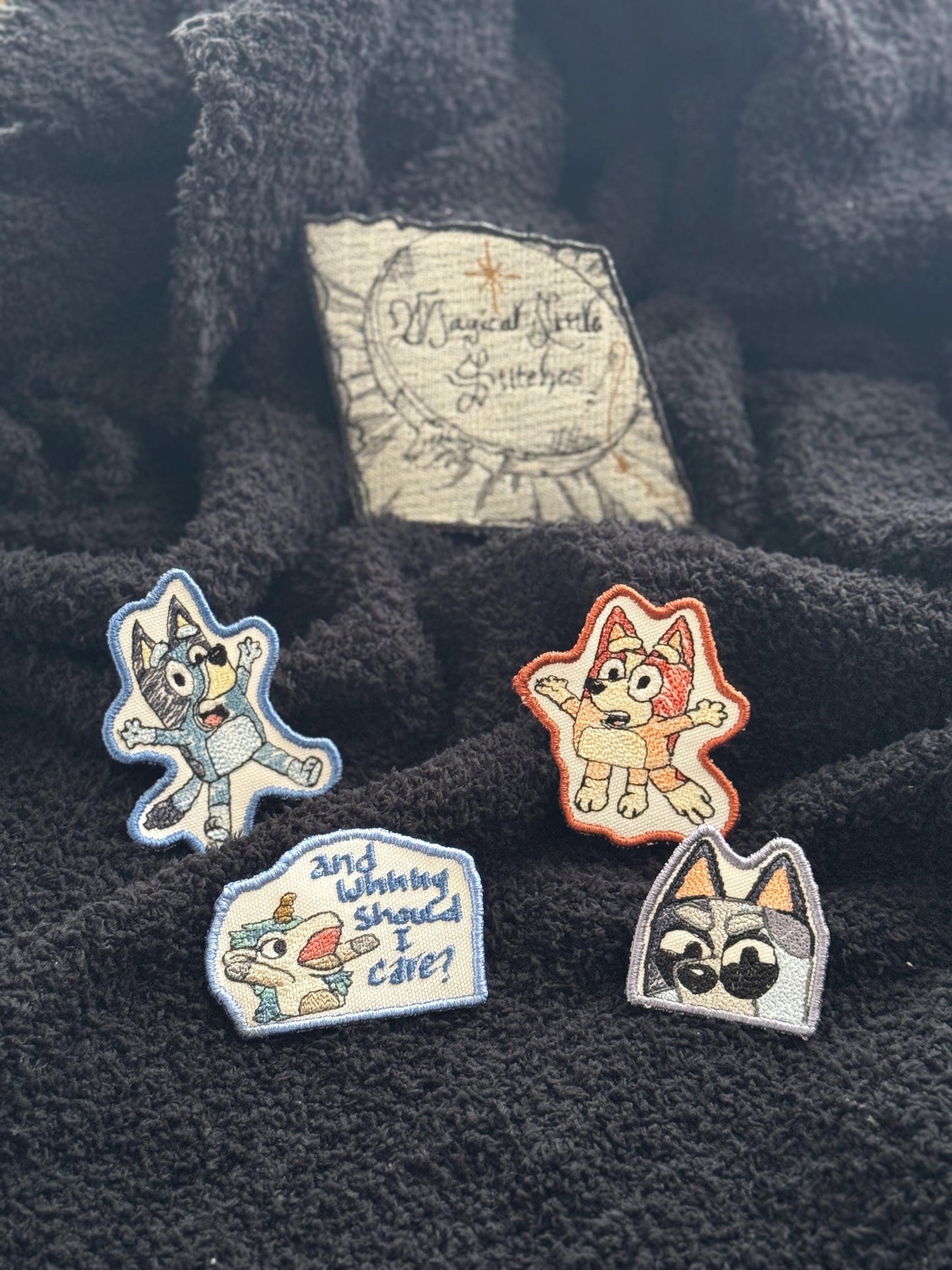 Unicorse Puppet Embroidered Iron-On Patch: Bluey Inspired
